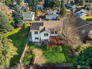 Lovely outdoor space offers space to relax, play or garden!