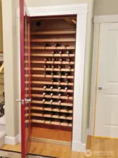 Temperature controlled wine cellar, stores up to 120+ bottles of your favorite beverages.