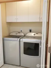 Top of the line stainless washer and dryer to convey. Located upstairs for your convenience.