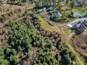 Aerial shot of the lot. Discovery Heights offers ocean, river and mountain views throughout the development.