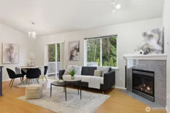 Family room w/ gas fireplace