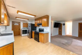 Kitchen & living room view