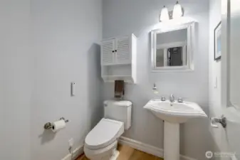 Half bath downstairs.