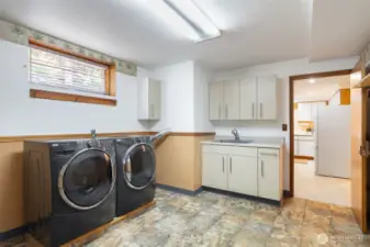 Laundry room with utility sink.
