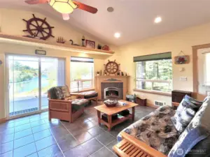On the Main Level - Cozy Corner Fireplace, Providing Warmth
