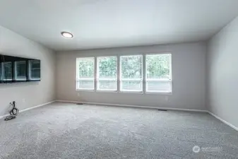 Living Room with newer windows overlooking Catherine Creek