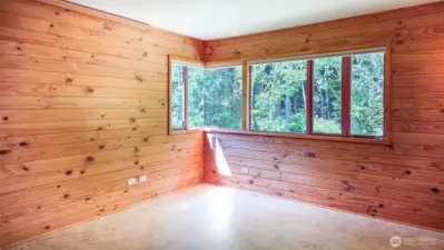 Master overlooks forested area