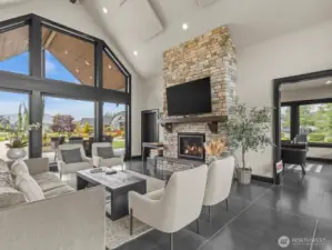 The clubhouse is like a second home. With a welcoming great room, you'll be able to chat fireside with friends, family and neighbors.