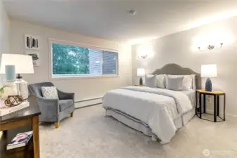 Generous sized bedroom with brand new carpet