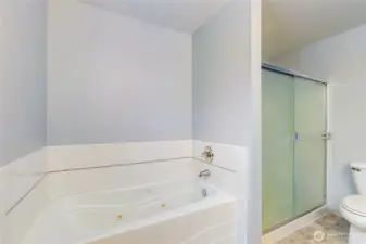 Ensuite with jetted tub & separate shower