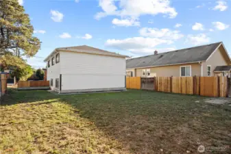 Spacious Fenced Yard