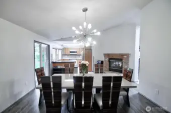 Family room - dining combination