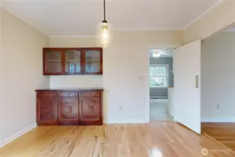 Built-in hutch in Dining Room