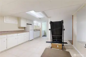 Basement exercise space