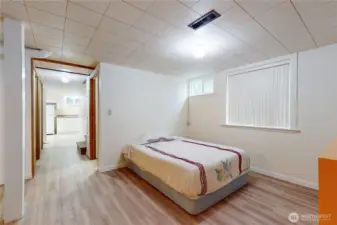 Guest area with egress window