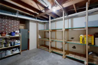 Storage Room with strong shelving