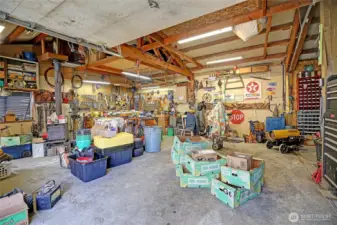 Interior of 3 bay garage