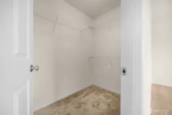 Primary bedroom walk in closet