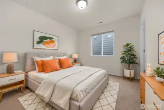 Bedroom #2 - Virtually staged