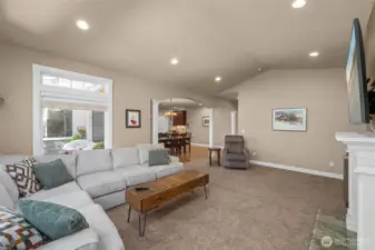 Living towards dining and kitchen...