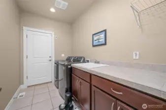 Utility room off of garage...