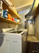 Laundry in Garage. Washer & Dryer stay.