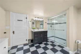 Massive walk-in shower and room to unwind, your own at-home sanctuary.