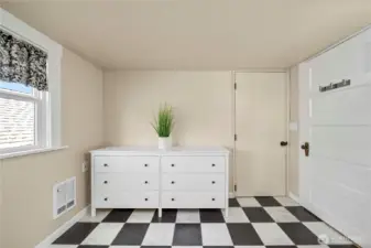 Large 3/4 bathroom located on the upper level!