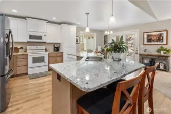 Spacious Kitchen with huge island.
