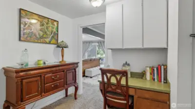 Practical built-ins complement the home’s thoughtful layout.