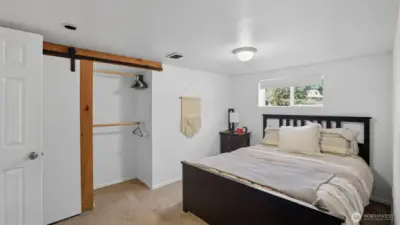 Cozy downstairs studio-style room, perfect for guests or extended stays.