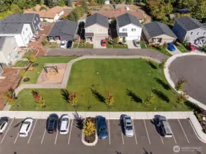 Community park across the lane in the neighborhood.