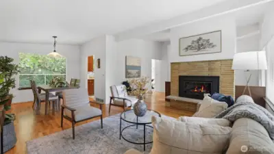 Enjoy effortless flow from lounging to dining in this inviting, light-filled retreat.