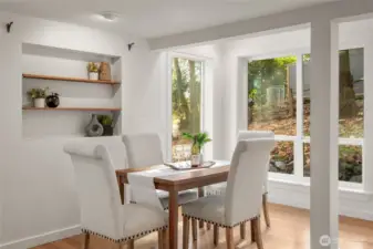 Updated in 1995, skylights and an open greatroom greet you.