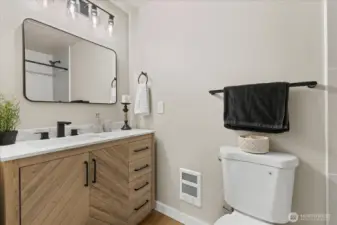 Primary bathroom is all new