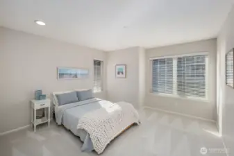 Bedroom 2 with new carpeting