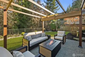 Backyard with greenbelt nature preserve