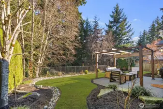 Backyard with greenbelt nature preserve