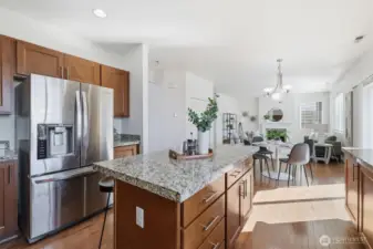 Kitchen with eating space (staged)