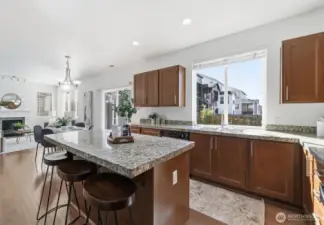 Kitchen with eating space (staged)