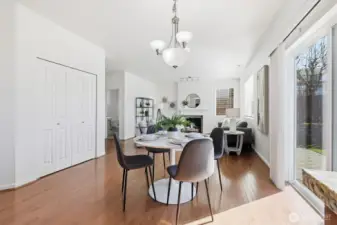 Kitchen with eating space (staged)