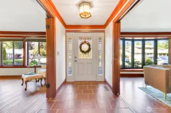 Grand entrance with  lots of natural light.