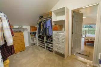 Walkin closet off of Primary Bedroom