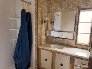 Newly updated 3/4 walk in shower off primary and hallway