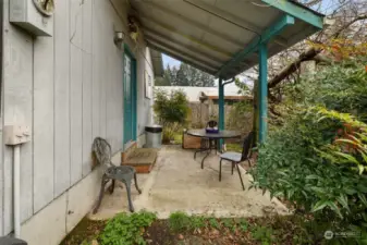 Patio off garage