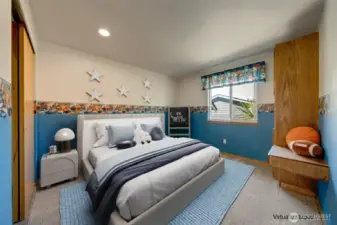 Bedroom #2, virtually staged
