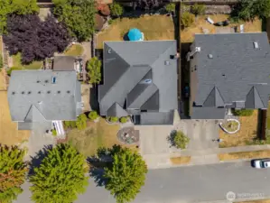 Aerial view of the home