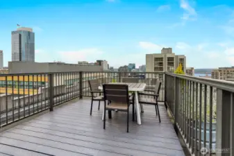rooftop deck with views