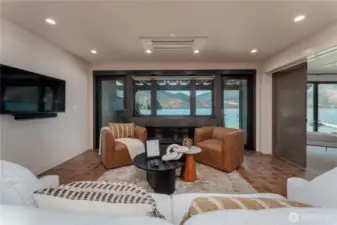 Staged unit B2 shown, similar to F2. Furniture and decor not included.