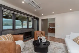 Staged unit B2 shown, similar to F2. Furniture and decor not included.